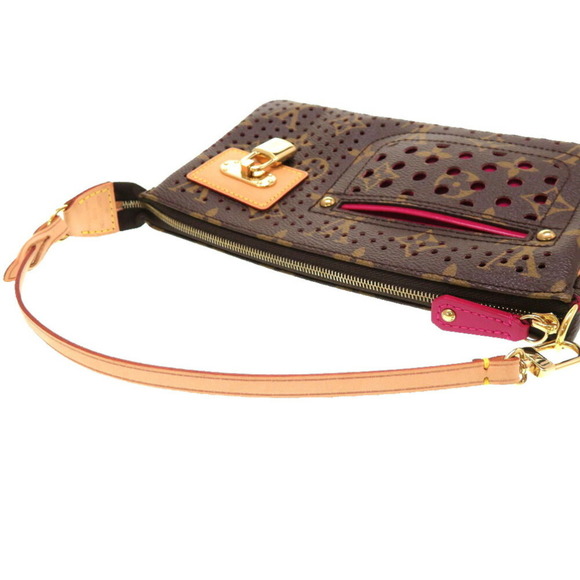LOUIS VUITTON Monogram Perfo Pochette Accessoires Fuchsia M95183 Handbag Pouch - Picture 4 of 8